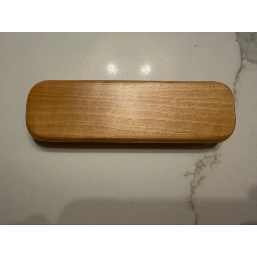 Handmade Two Tone Exotic Wood Ballpoint Pen with Solid Wood Hinged Gift Case